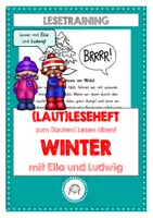 Vorschau - Arbeitsblätter - Lautleseheft Winter. Das (laute) Vorlesen üben! - Deckblatt