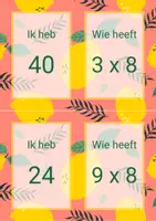 Voorbeeld - Ik heb, wie heeft - maaltafel van 2, 3, 4, 5, 8 en 10 - Pagina 2