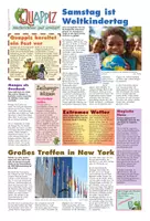Vorschau - Text - Kindernachrichten: Weltkindertag, UN-Generaldebatte, Manga Day - Deckblatt