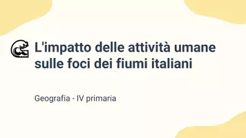 anteprima - Presentazioni / Lavagne - L'Impatto umano sulle foci dei fiumi italiani - Pagina 1