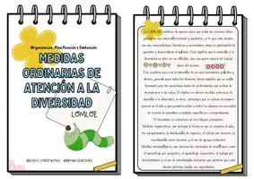 Vista previa - Tarjetas / Manipulativos - Medidas ordinarias atención a la diversidad - Portada