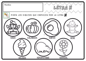Vista previa - Hojas de trabajo - LETRAS H-J-K-L-M - página 1