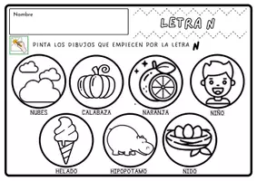 Vista previa - Hojas de trabajo - LETRAS N-Ñ-P-Q-R - página 1