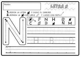 Vista previa - Hojas de trabajo - LETRAS N-Ñ-P-Q-R - página 3