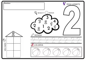 Vista previa - Unidades / Secuencias / Situaciones de Aprendizaje - Fichas Inclusivas de Números del 1 al 10 - página 1