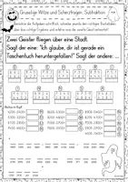 Vorschau - Arbeitsblätter - Halloween/Herbst Mathe Lerntheke 4.Klasse: Üben durch herbstliche Scherzfragen und Witze! - Seite 3