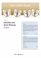 Vorschau - Merkblätter - Stilmittel / Rhetorische Mittel und deren Wirkung - Lernkartei - Deckblatt