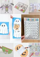Vorschau - Arbeitsblätter - Halloween Bastelkalender, 31 Tage im Oktober - Seite 1