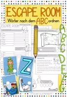 Vorschau - Arbeitsblätter - Escape Room - Wörter nach dem ABC ordnen - Deckblatt