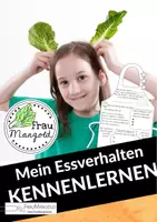 Vorschau - Arbeitsblätter - AES Einstieg ins Thema "Mein Essverhalten" und Kennenlernen - "Schürze" ausfüllen. Erste Stunden in AES Klasse 6 und 7 - Deckblatt