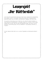Vorschau - Unterrichtsreihen - Leseprojekt "Der Blätterdieb" - jahrgangsübergreifende Arbeitsblätter - Seite 2
