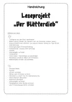 Vorschau - Unterrichtsreihen - Leseprojekt "Der Blätterdieb" - jahrgangsübergreifende Arbeitsblätter - Seite 3