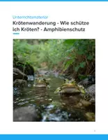 Vorschau - Unterrichtsreihen - Krötenwanderung & Amphibienschutz – Artenvielfalt im Unterricht erleben - Deckblatt