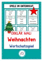 Vorschau - Spiele - Erklär mal. Wortschatzspiel zum Thema Weihnachten - Deckblatt