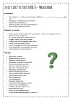 Vorschau - Arbeitsblätter - to state, to outline, to summarize, phrase bank, summary, useful phrases, skill files - Seite 1