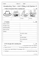 Vorschau - Test - Vocabulary Test - Friends (Orange Line 2) - Seite 1