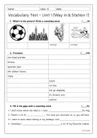 Vorschau - Test - Vocabulary Test - Friends (Orange Line 2) - Seite 3
