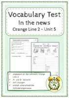 Vorschau - Test - Vocabulary Test - In the news (Orange Line 2) - Deckblatt
