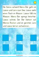 Vorschau - Fördermaterial/Inklusion - Klettmappe Lesepfad: Ein nassen Abenteuer - Seite 1