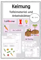 Vorschau - Arbeitsblätter - Keimung von Pflanzen (Tafelmaterial und Arbeitsblätter) - Deckblatt