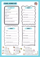 Vorschau - Arbeitsblätter - Ciao, sono io! - Steckbrief für den Anfangsunterricht (sich vorstellen) - Deckblatt