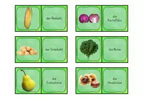 Vorschau - Spiele - Obst und Gemüse im Herbst Klasse 1-2 – Erntezeit DOMINO - Seite 3