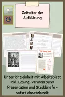 Vorschau - Stundenentwürfe - Aufklärung | Kant und Gewaltenteilung Klasse 7/8 - Deckblatt