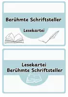 Vorschau - Stationenlernen - Lesekartei-Berühmte Schriftsteller - Seite 1