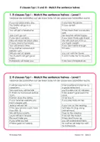 Vorschau - Unterrichtsreihen - If Sätze / If clauses - Match the sentence halves - Typ 1 bis 3 - Arbeitsblätter mit Übungen und Lösungen - Seite 2