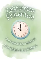 Vorschau - Arbeitsblätter - Zeitformen: Arbeitsblatt Präteritum dreifach differenziert - Deckblatt