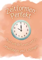 Vorschau - Arbeitsblätter - Zeitformen: Arbeitsblatt Perfekt dreifach differenziert - Deckblatt