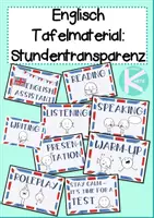 Vorschau - Präsentationen/Tafelbilder - Englisch Stundentransparenz Tafelmaterial - Deckblatt