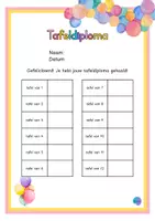 Voorbeeld - Juf Larissa - Tafeldiploma - Voorblad