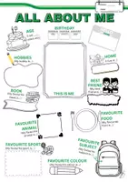 Vorschau - Arbeitsblätter - All about me - Deckblatt