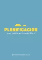 Vista previa - Unidades / Secuencias / Situaciones de Aprendizaje - Planificación Primera Clase de Piano para Niños | Gratis - página 1