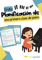 Vista previa - Unidades / Secuencias / Situaciones de Aprendizaje - Planificación Primera Clase de Piano para Niños | Gratis - Portada