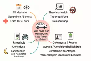 Vorschau - Arbeitsblätter - Lernposter + Arbeitsblätter "Was muss man machen, um Auto fahren zu dürfen?" + Lösung & MP3 + Mindmap - Seite 2