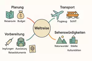 Vorschau - Arbeitsblätter - Arbeitsblätter zum Thema "Weltreise" + Lösung & MP3 + Mindmap - Seite 2