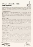 Vorschau - Stationenlernen - Städte im Mittelalter entstehen (+Differenziertes Material) - Seite 1