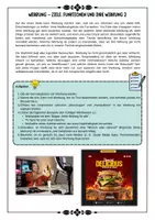 Vorschau - Arbeitsblätter - Werbung – Ziele, Funktionen und ihre Wirkung ; Diskussion: Ist Werbung schlecht? mit Lösungen (Klasse 7 8 9) - Deckblatt