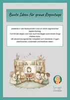 Vorschau - Arbeitsblätter - Bunte Ideen für graue Regentage - Deckblatt