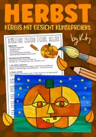 Vorschau - Arbeitsblätter - Kürbis mit Gesicht nach Paul Klee - Abstrakte Kunstidee für den Herbst & Halloween - Deckblatt