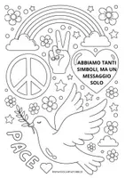 anteprima - Clipart / Immagini originali - SIMBOLI DELLA PACE DA COLORARE 21 SETTEMBRE - Pagina 1