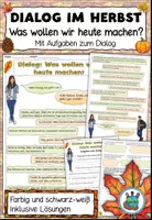 Vorschau - Arbeitsblätter - Dialog+ Aufgaben "Was wollen wir machen?" Herbst mit Aufgaben - Meinung äußern - DaZ - Deckblatt