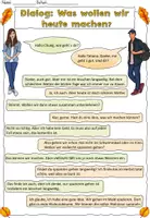 Vorschau - Arbeitsblätter - Dialog "Was wollen wir heute machen?" Meinung äußern - der Herbst - DaZ / Deutsch - Seite 1