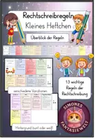 Vorschau - Fördermaterial/Inklusion - Rechtschreibregeln Hilfe (Überblick wichtiger Regeln) Leporello - Deckblatt