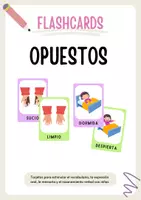 Vista previa - Tarjetas / Manipulativos - Flashcards de opuestos para estimular el lenguaje - Portada