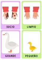 Vista previa - Tarjetas / Manipulativos - Flashcards de opuestos para estimular el lenguaje - página 3