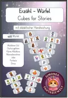 Vorschau - Spiele - Erzähl - Würfel/ Geschichtenwürfel / Cube for a story (Tiere, Fantasie) - Deckblatt
