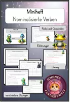 Vorschau - Arbeitsblätter - Nominalisierte Verben : Miniheft (mit Lösungen) - Deckblatt